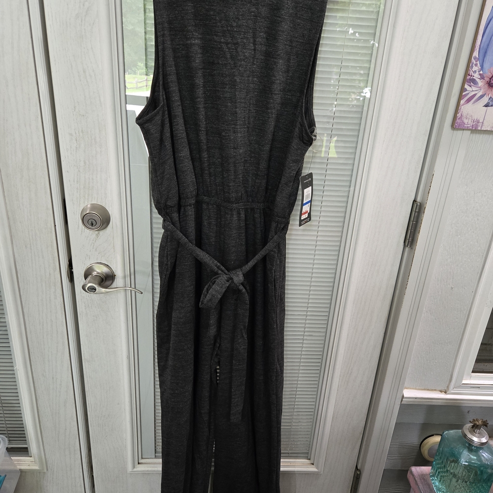Marc New York Charcoal Performance Wide Leg Romper XL/EG/TG